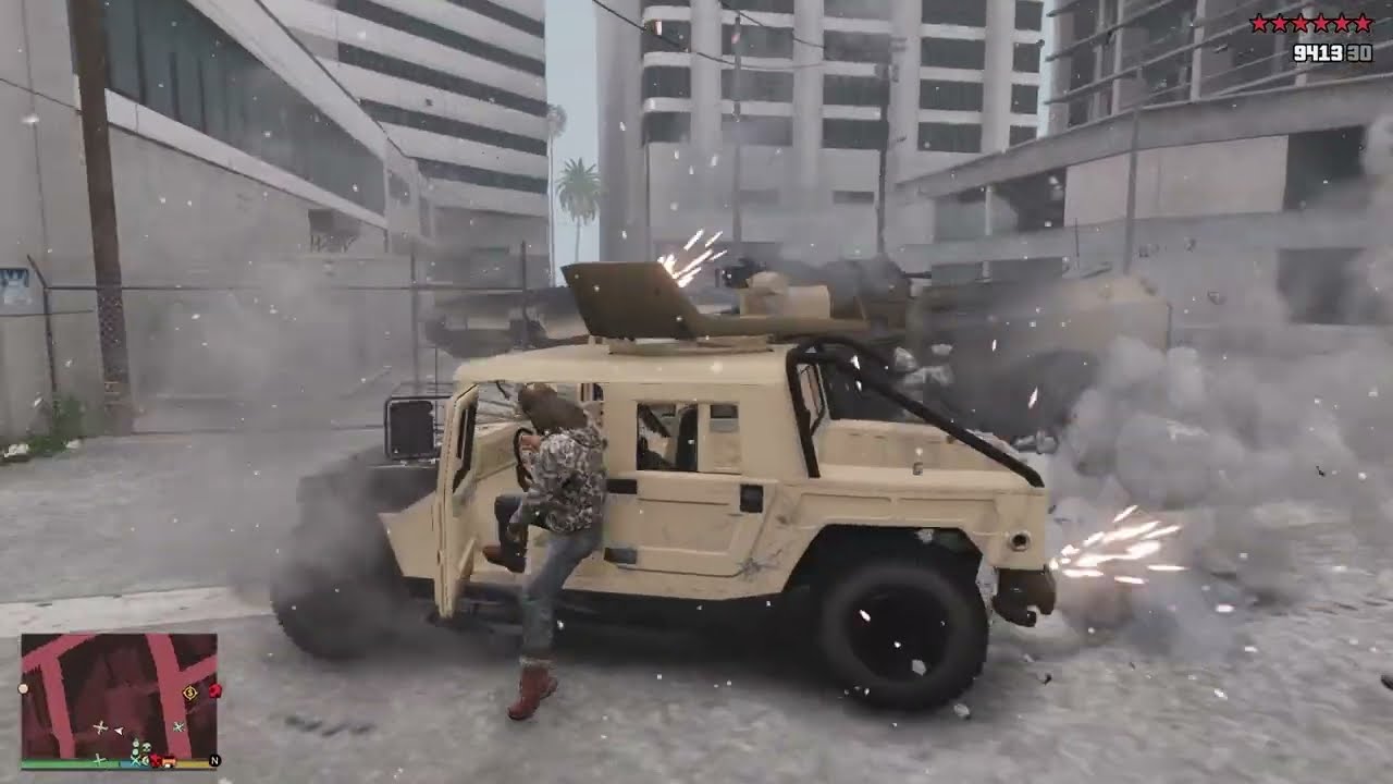 GTA V: Trevor, Steve, Dave, Wade, Ron 10 Star Cop Battle + Escape
