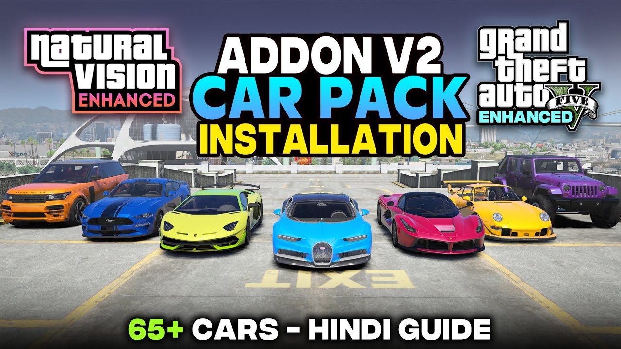 How To Install Add-on Carpack For GTA 5 Enhanced And NaturalVision Enhanced  | Mod Guide 2025