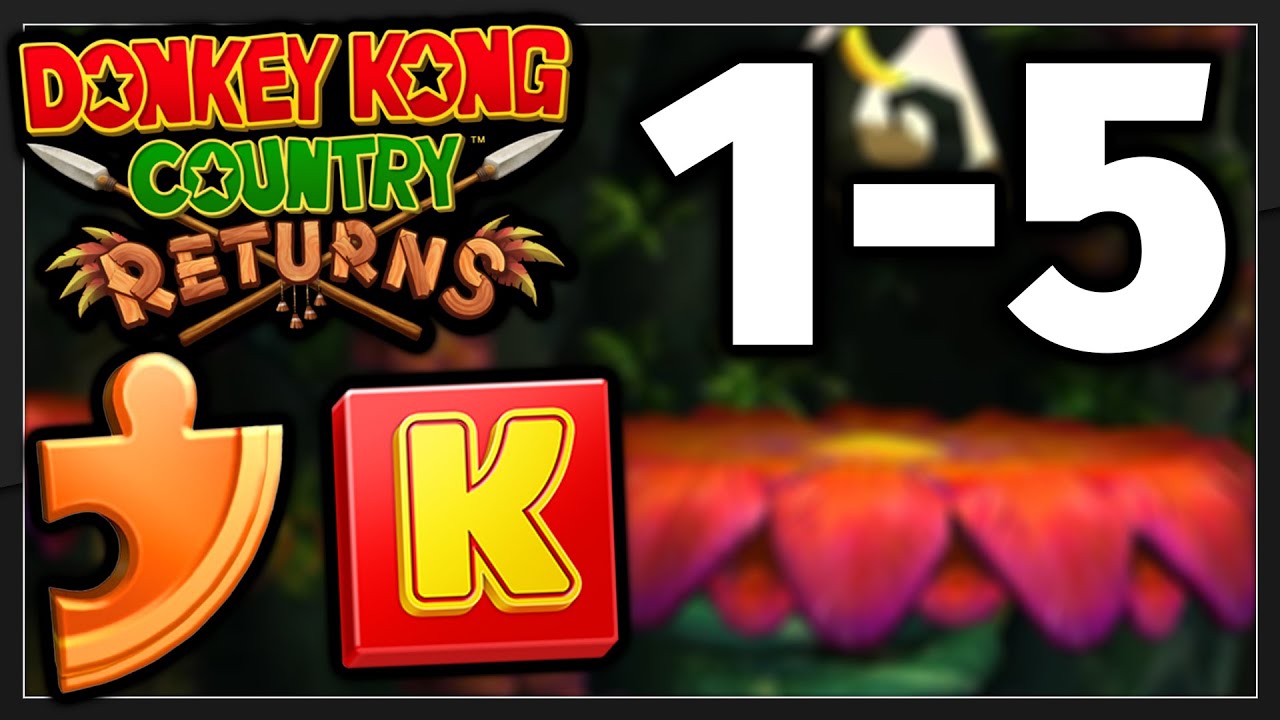 Donkey Kong Country Returns 1-5 KONG-LETTERS AND PUZZLE PIECES