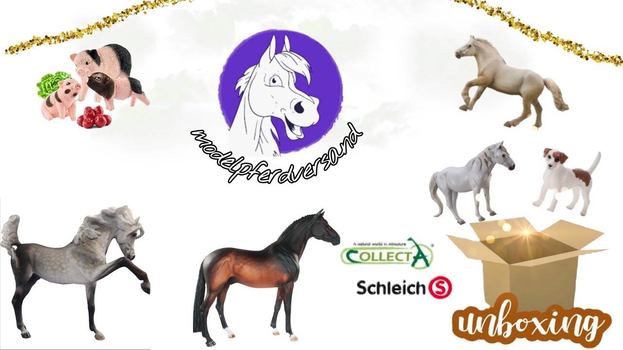 UNBOXING|#2 MES PREMIERS STABLEMATES, COLLECTA, SCHLEICH, WIA ! - Colis MPV pour mon anniversaire. 🎂