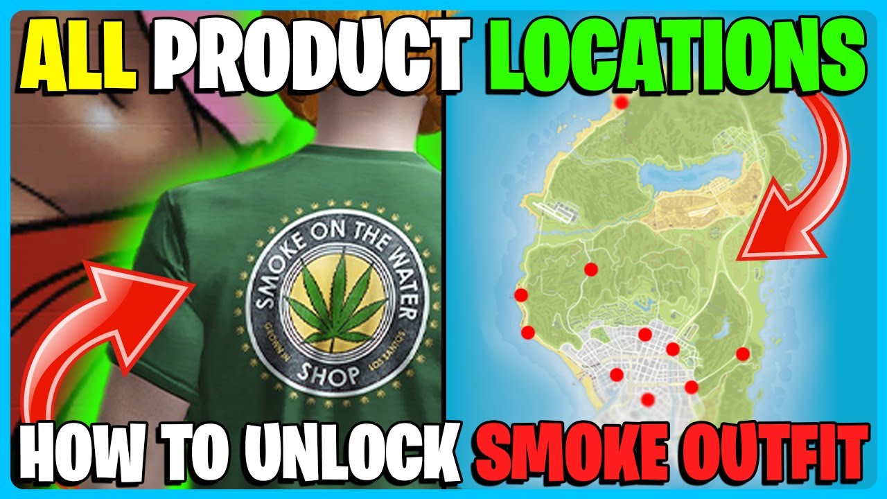 HOW To Unlock The SMOKE ON THE WATER Shop Outfit In GTA 5 Online - ALL PRODUCT LOCATIONS