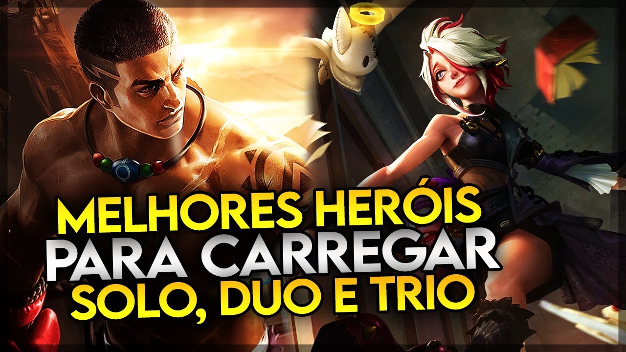 Os MELHORES HERÓIS de Cada Lane para CARREGAR no MOBILE LEGENDS