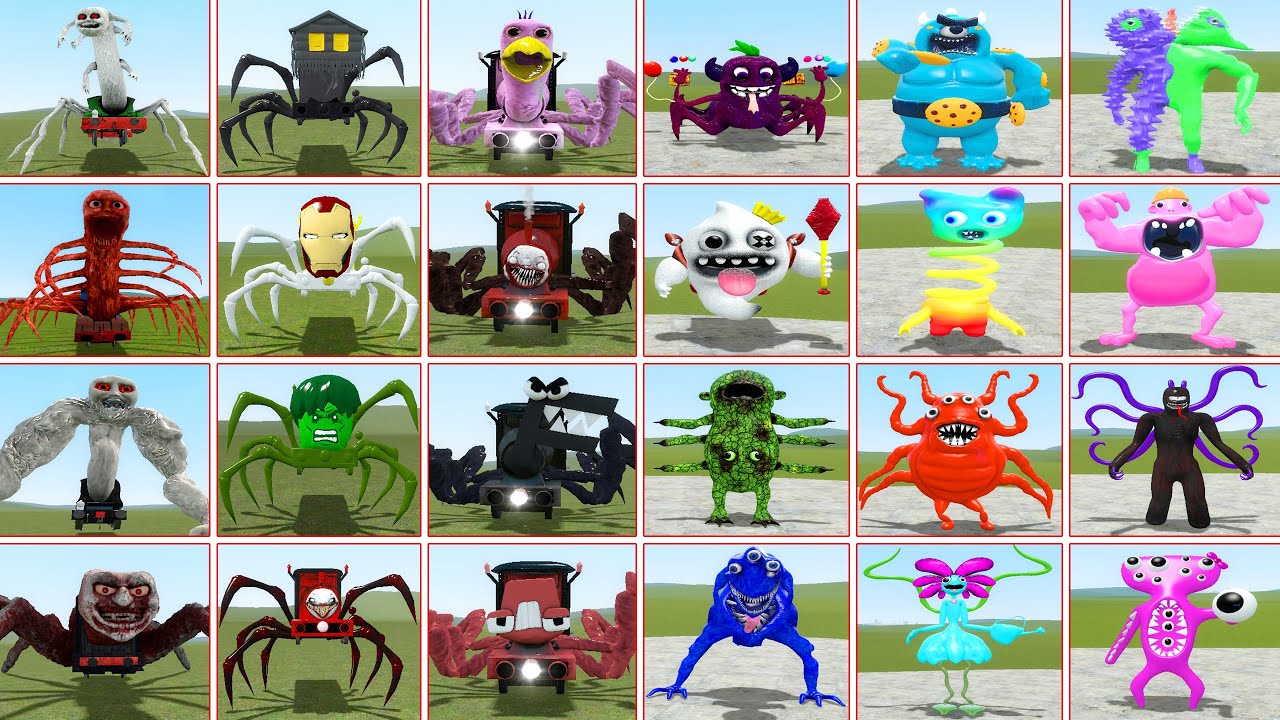 NEW SPARTAN KICKING ALL MONSTER THOMAS THE TRAIN VS NIGHTMARE GARTEN OF BANBAN 2- 8 & BANBAN FAMILY
