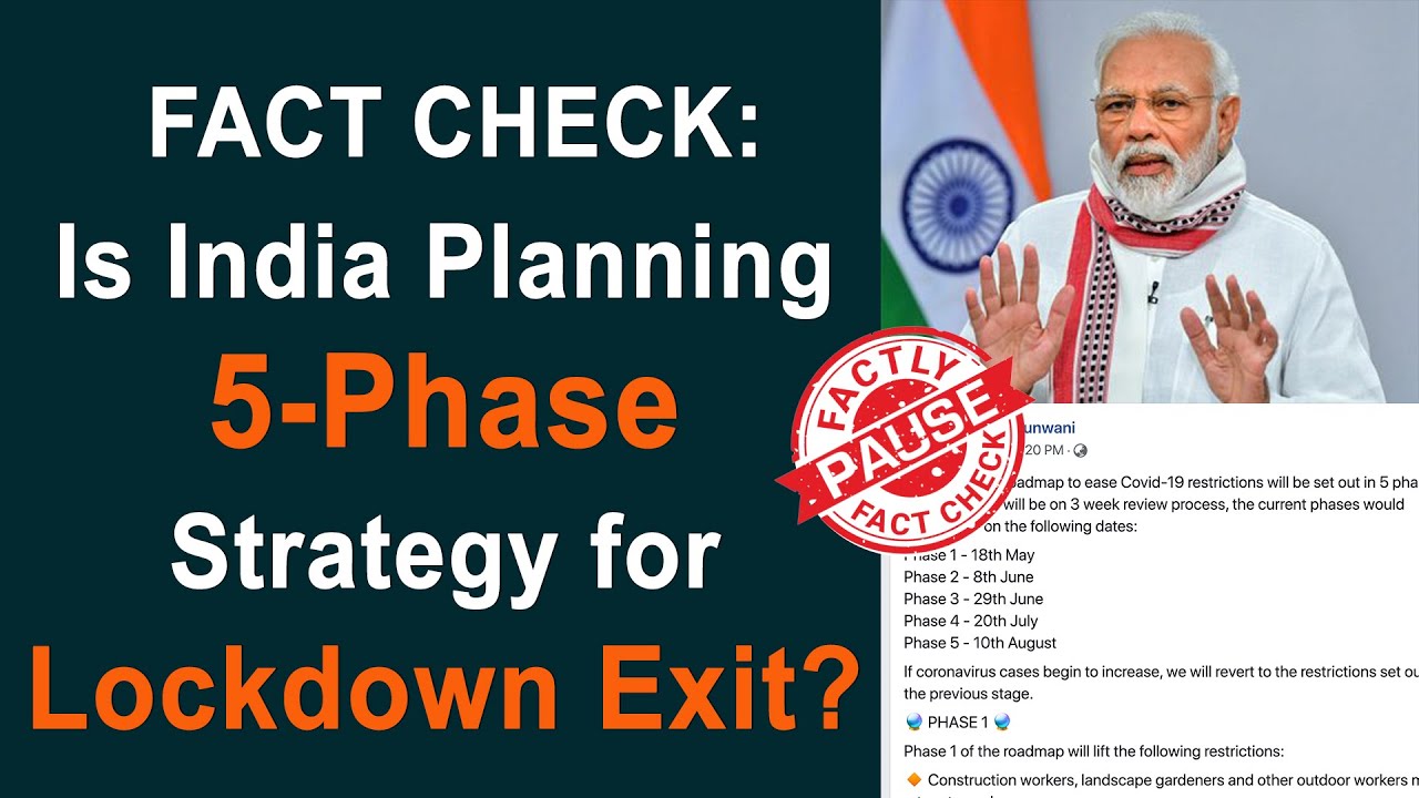 FACT CHECK: Is India Planning 5-Phase Strategy for Lockdown Exit? || Factly