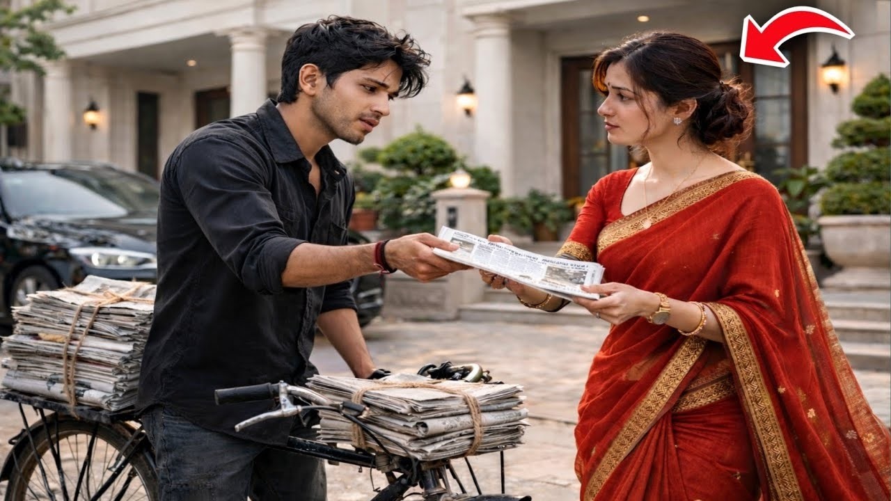 ​কোটিপতি নারী সংবাদপত্র বিক্রেতাকে বললেন, 