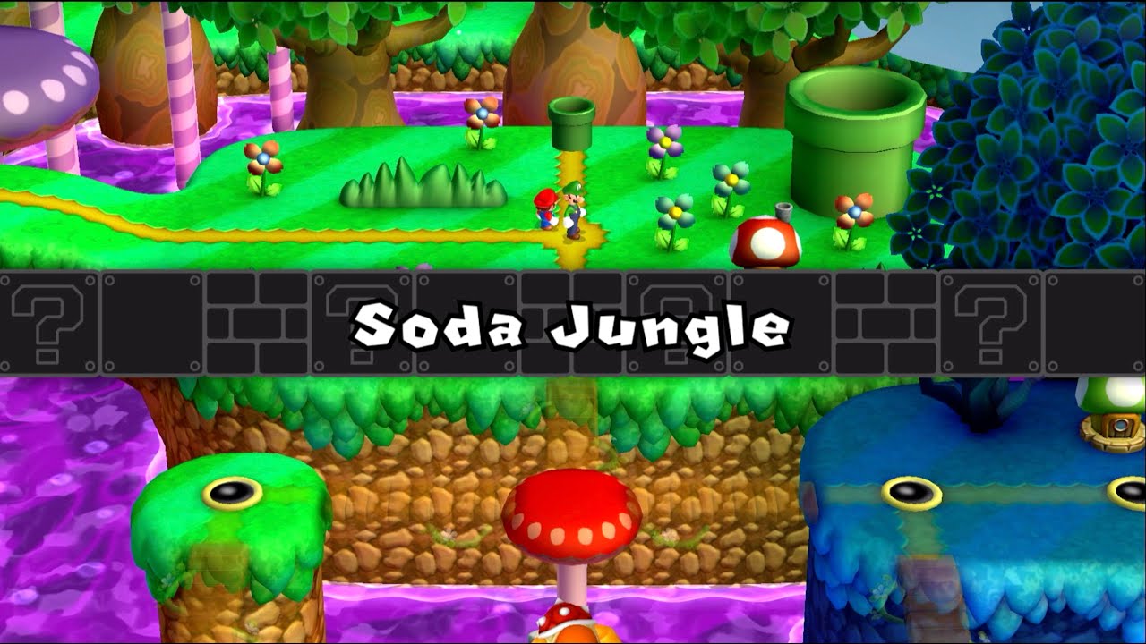 Super Mario Bros. U Deluxe - Soda Jungle - All Star Coins and Secret Exits