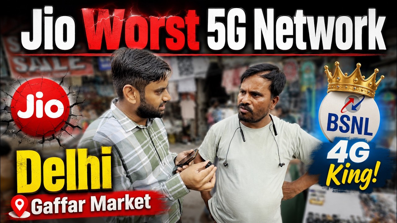 Gaffar Market Delhi Telecom Test Reality | Jio 5G, Airtel 5G, BSNL & Vi Speed Comparison
