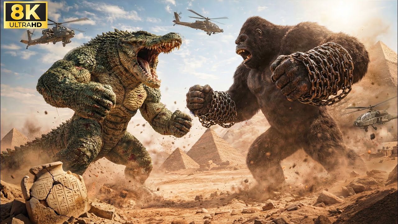 KING KONG vs CROCODILE MAN: A Destructive Battle on the Egyptian Pyramids | FULL MOVIE 🎬