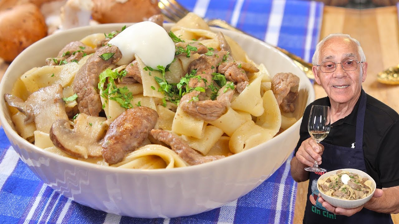 Beef Stroganoff with Pappardelle