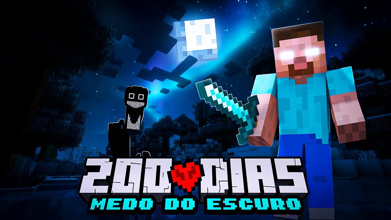 SOBREVIVI 200 DIAS com os PIORES DWELLERS no MINECRAFT HARDCORE - Medo do Escuro O FILME #2