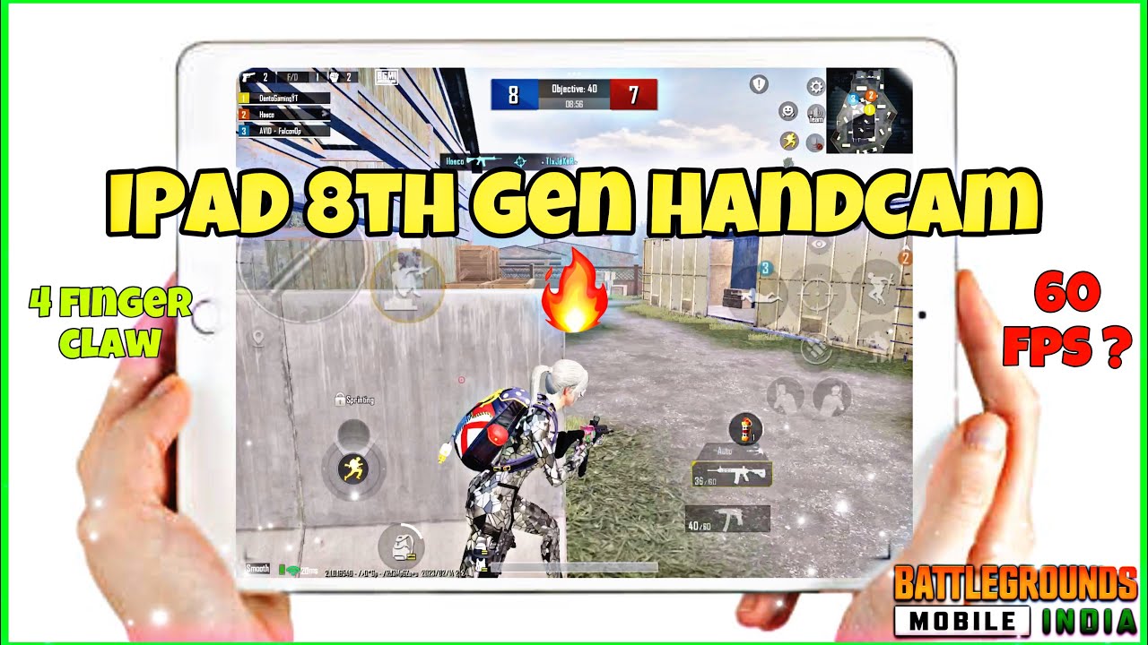 IPad 8th gen BGMI HANDCAM 🔥 60 fps ? 😈 Best Budget Ipad in 2023 😱
