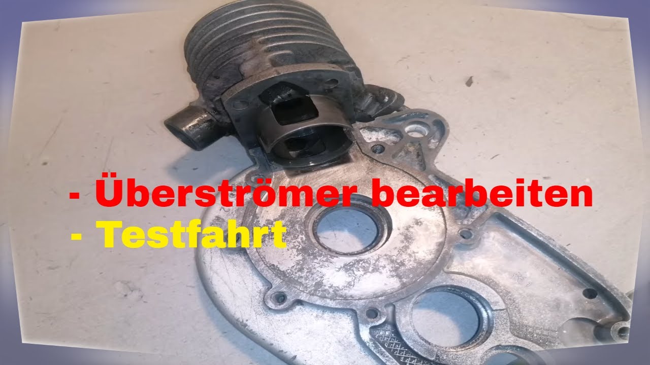 Einen Sachs 503 Zylinder frisieren Teil 7 Überströmer und Testfahrt
