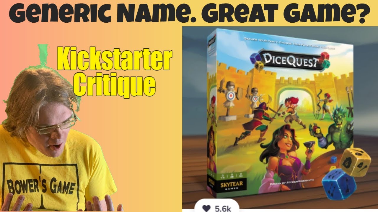 Dicequest (B+)  From The Super Fantasy Brawl Designer!- Kickstarter Critique Review