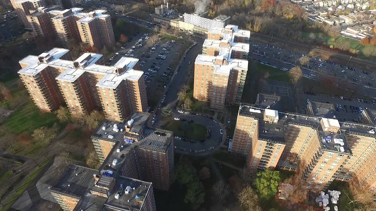 Drone over Rochdale Village, Jamaica, Queens