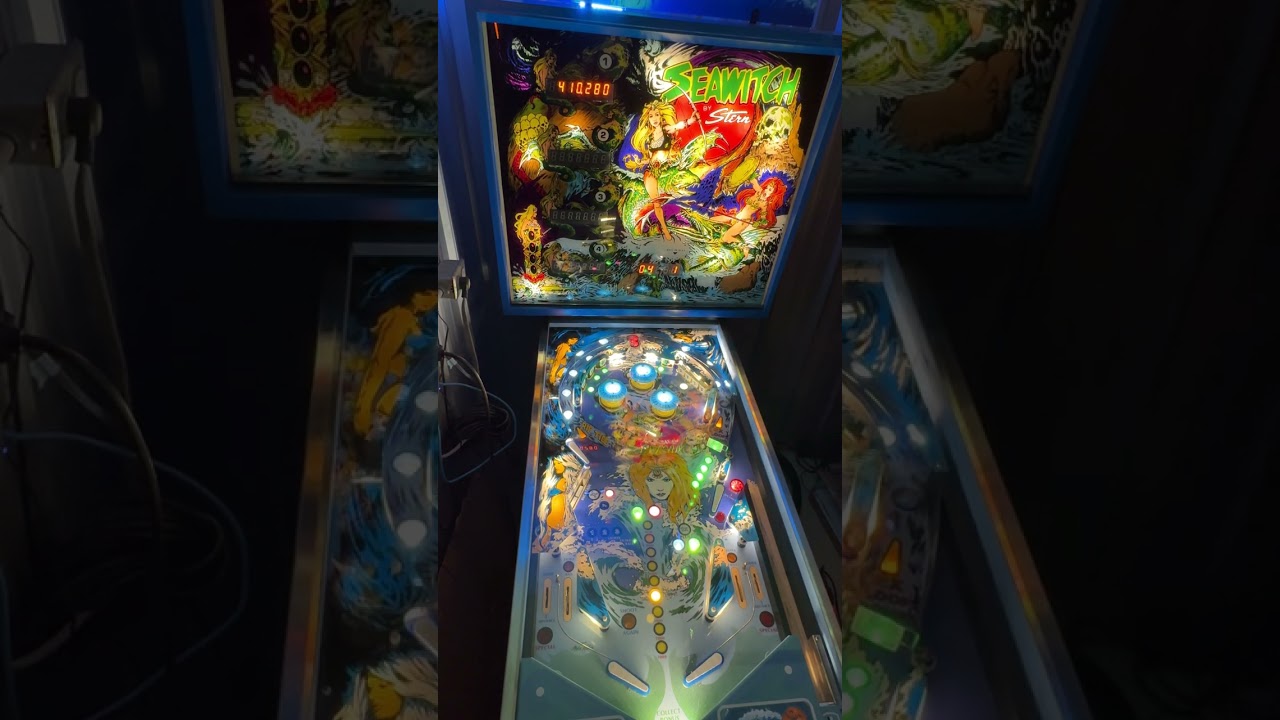 1980 Stern Seawitch pinball gameplay - one good ball