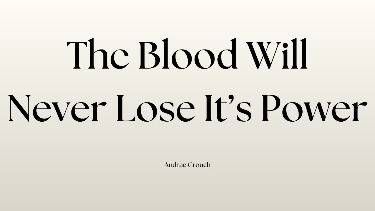 The Blood Will Never Lose It s Power | Piano | Lyrics | Congregational Hymn | Piano accompaniment