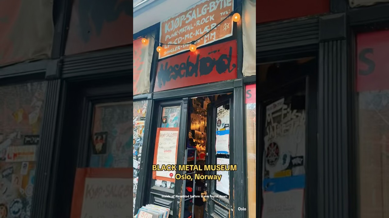Black metal museum in Oslo (Before burnt down) Neseblod  Helvete #blackmetal #mayhem #norway