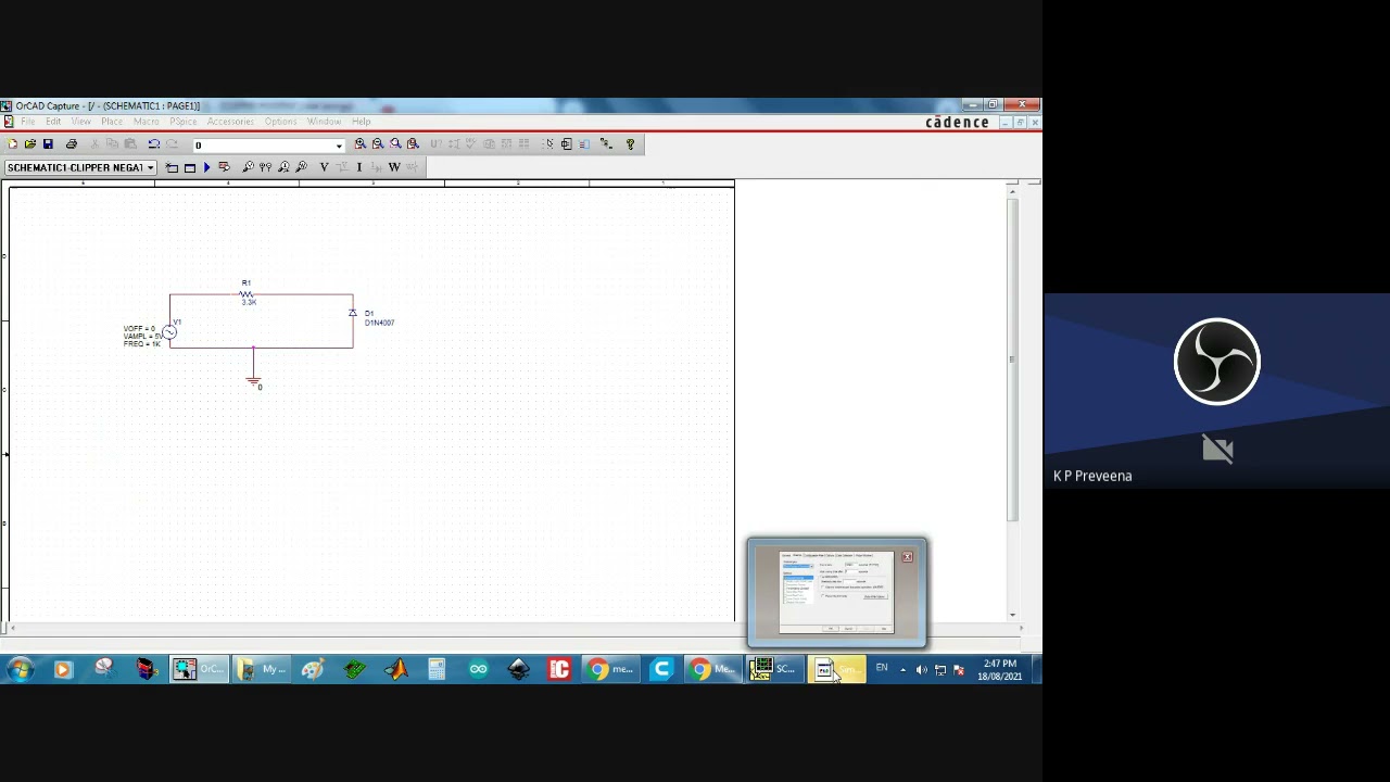 negative clipper and positive clipper pspice simulation malayalam explanation