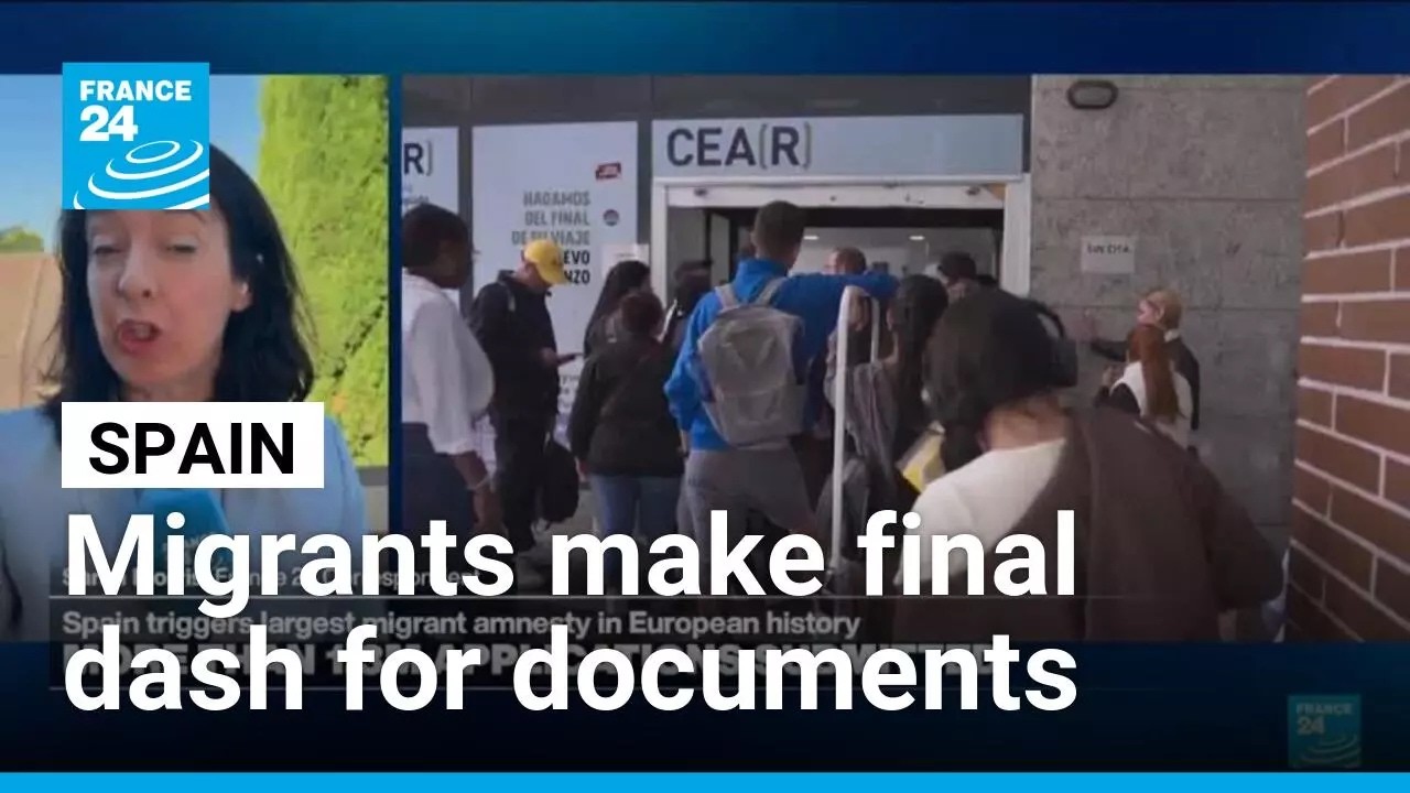 Final dash for documents as Spain triggers largest migrant amnesty in European history &bull; FRANCE 24