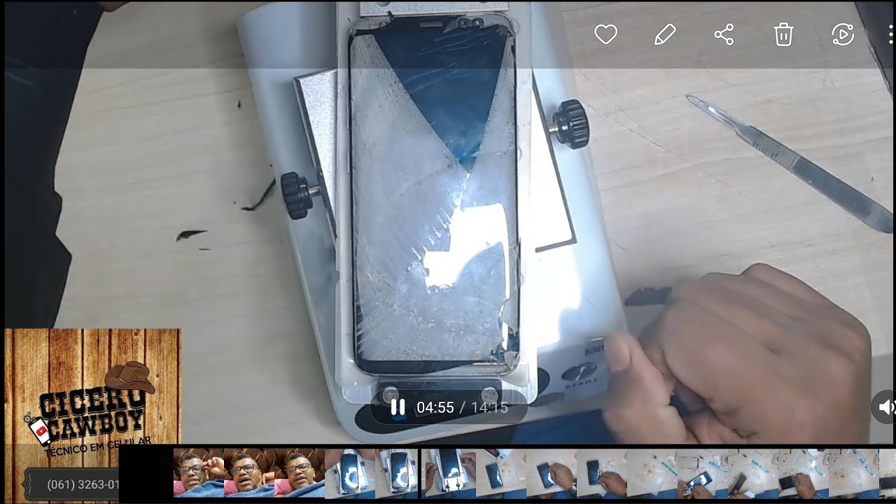S8 FEITO NO FIO. TROCA DE VIDRO. (eu sempre faço isso)