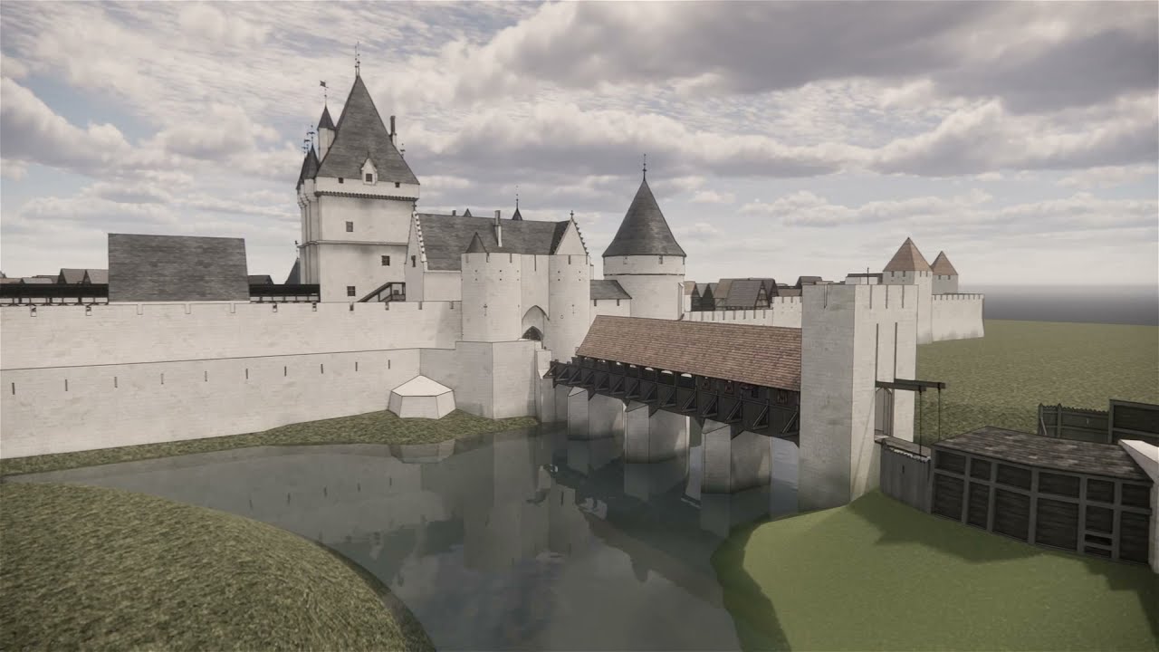 Château du Ha .  Porte du Far et son pont