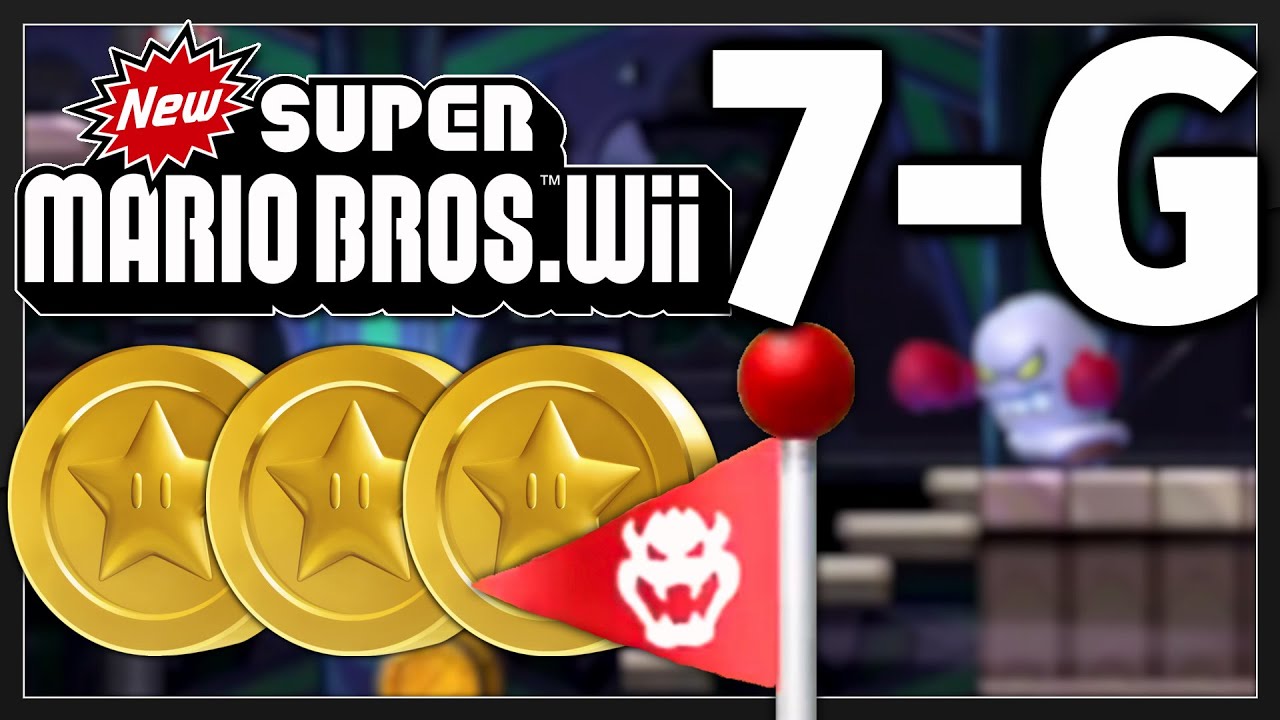 New Super Mario Bros. Wii 7-Ghost House ALL STAR COINS / SECRET EXIT