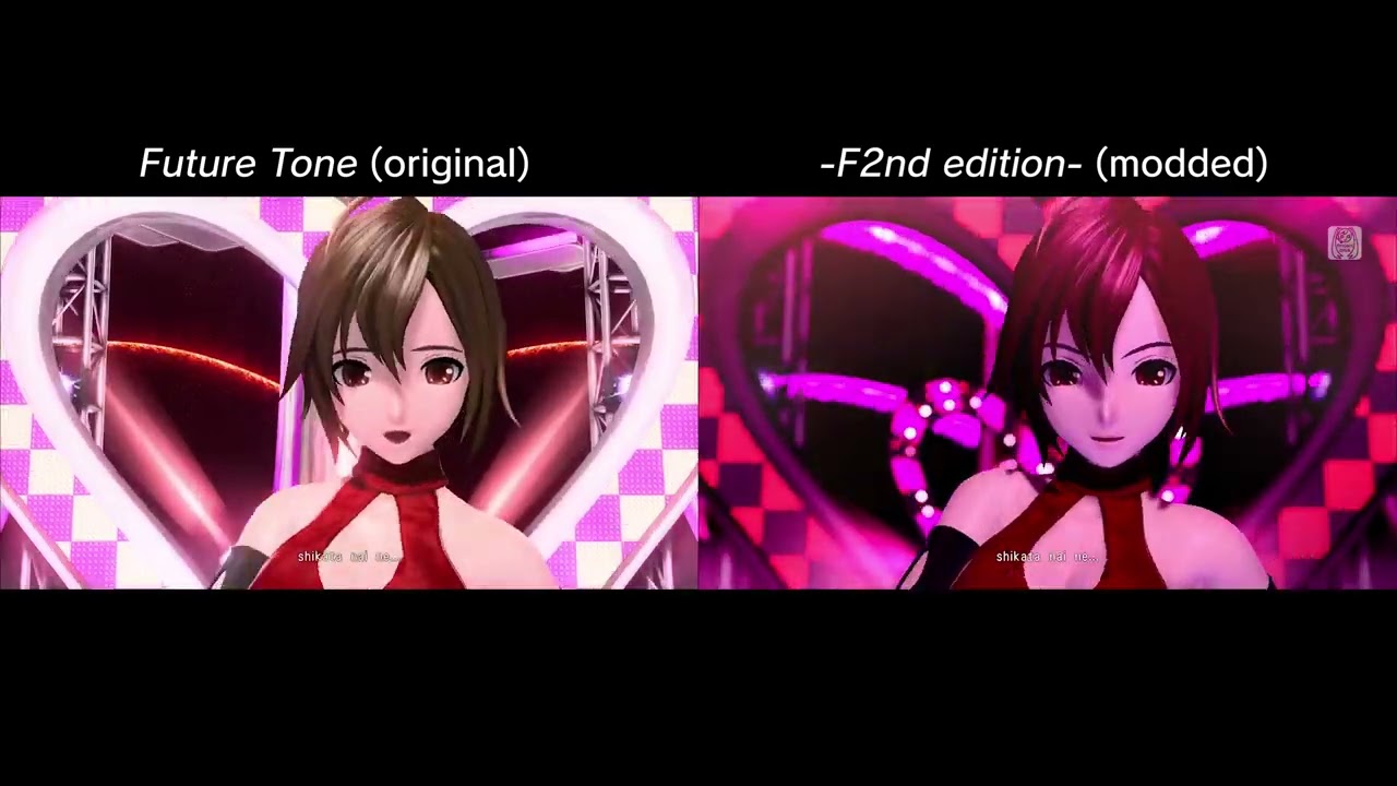 Project DIVA - Change Me comparison (Future Tone vs. F2nd Song Pack)