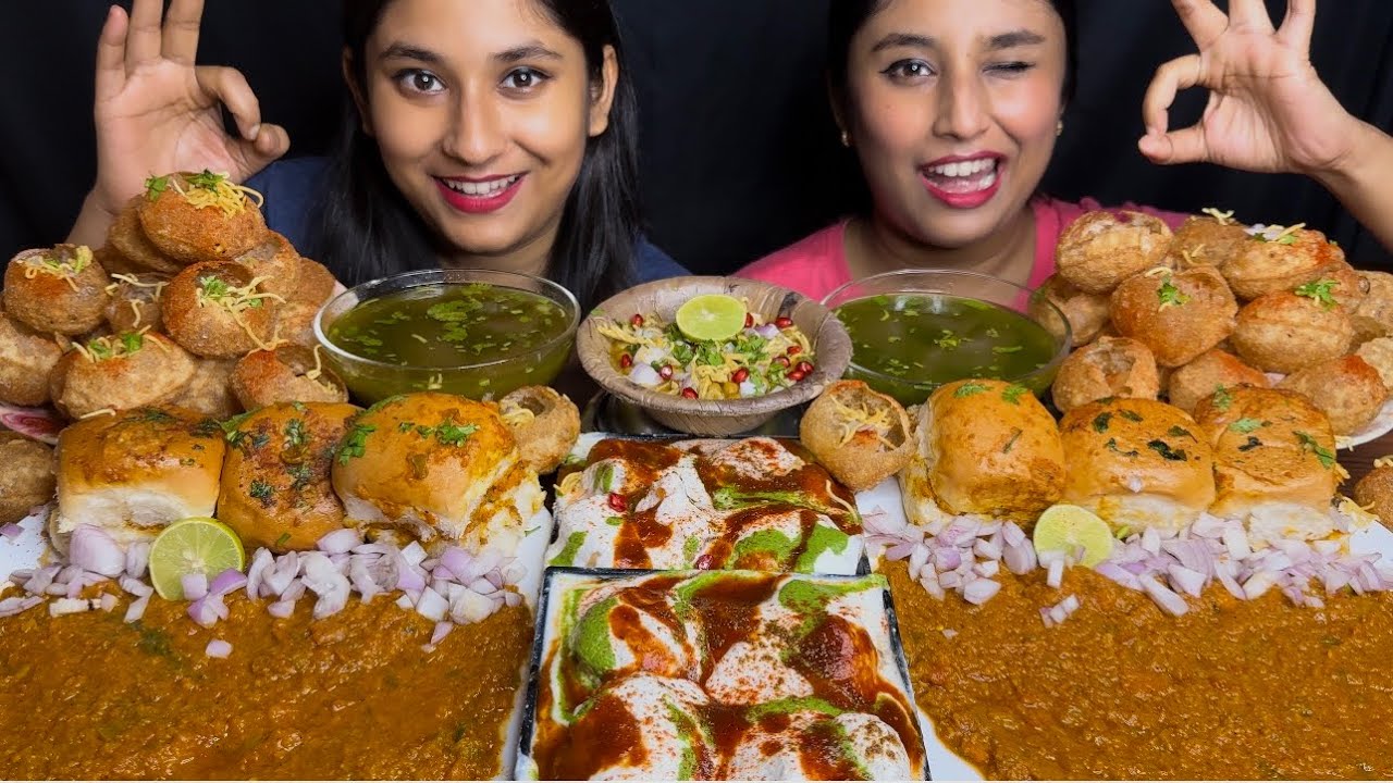 Eating😋Challenge Spicy🌶️panipuri,Dahi Vada,Pav Bhajji|Big Bites|Punishment|Food Show|Street Food