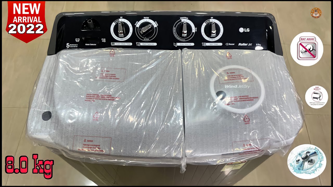 LG P8535SKMZ 2022 || Lg 8.5 Kg Semi Automatic Washing Machine Complete Review || With Demo