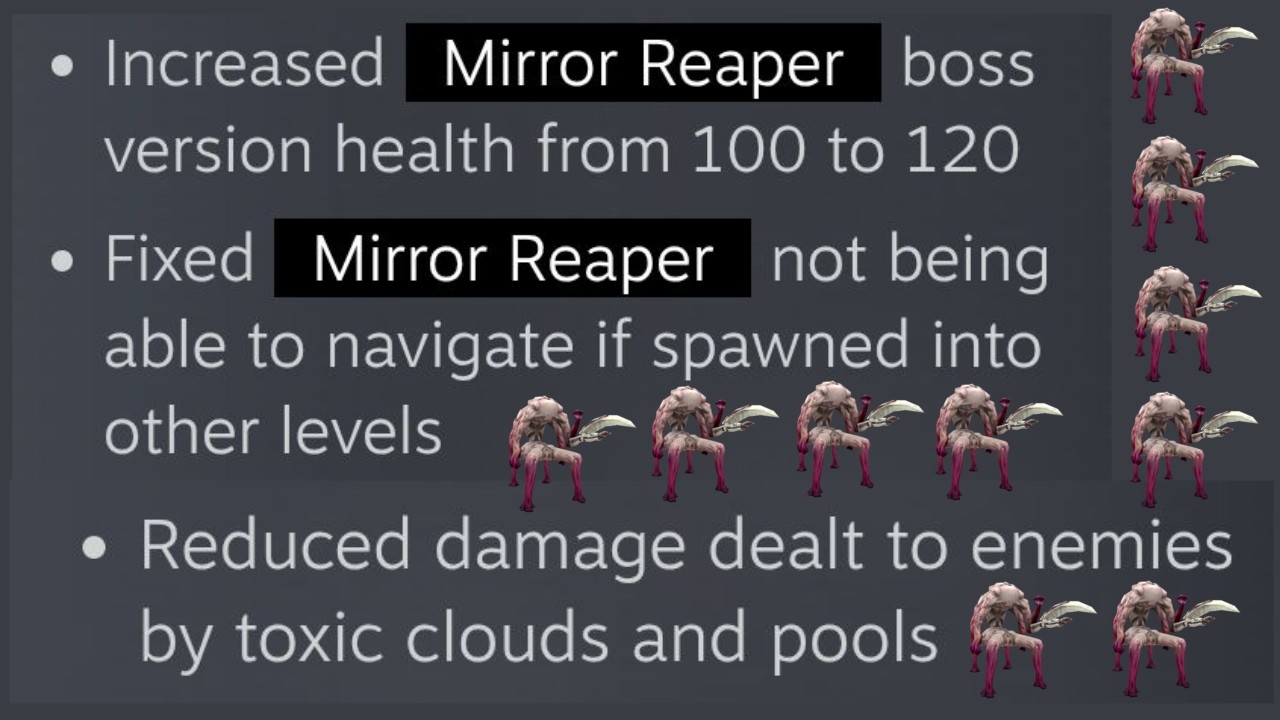 Updated Mirror Reaper vs All Bosses