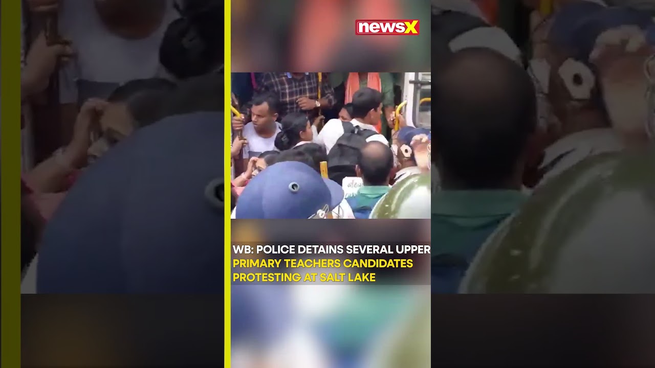 #watch | WB Police detains protesting Upper Primary Teachers candidates in Kolkata | NewsX