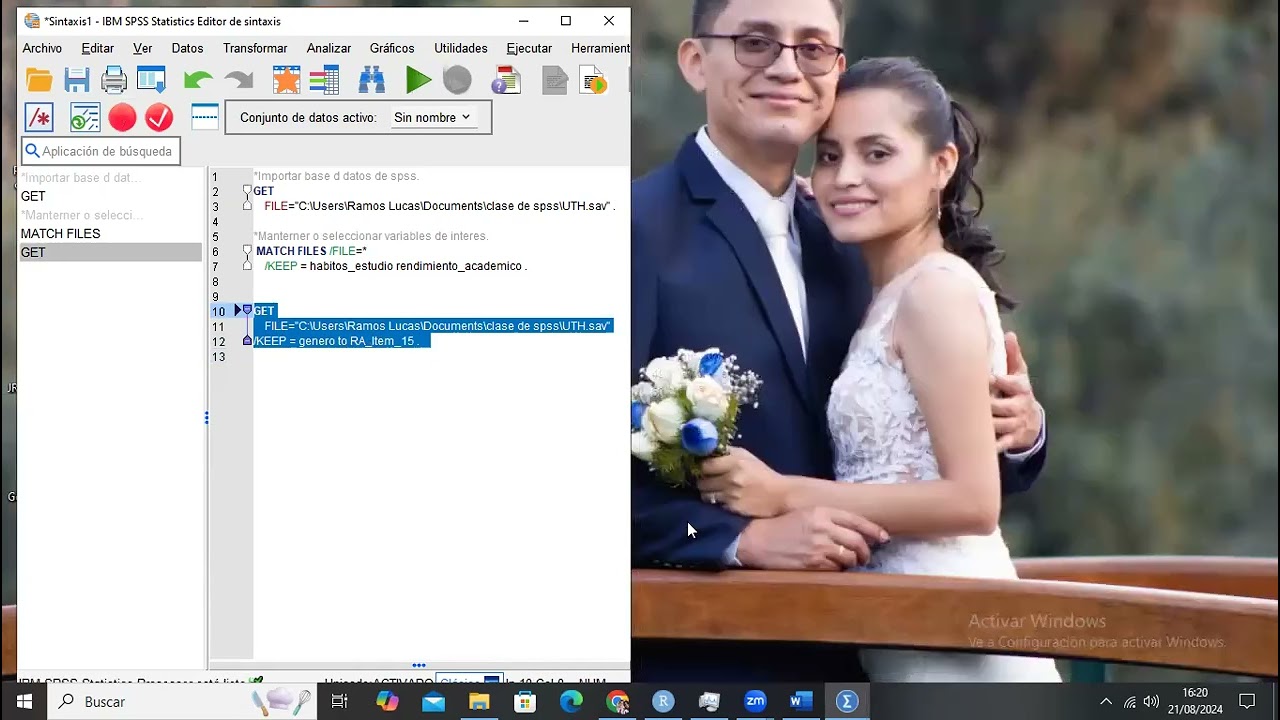 Sintaxis de SPSS para preparar base de datos