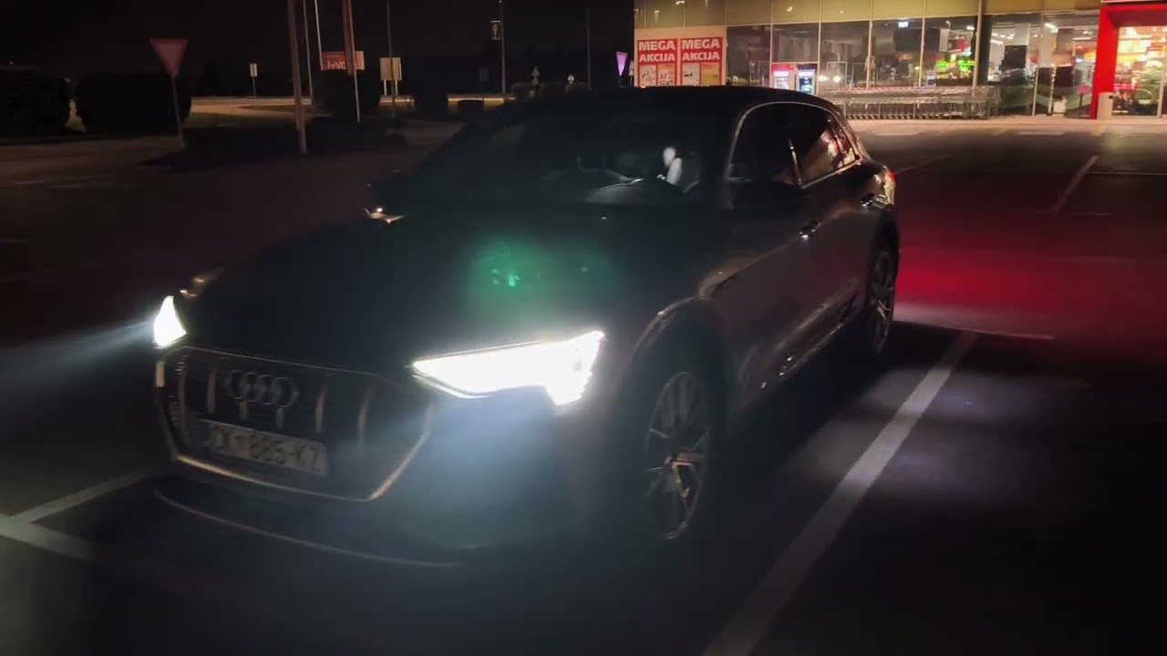 Audi etron at night