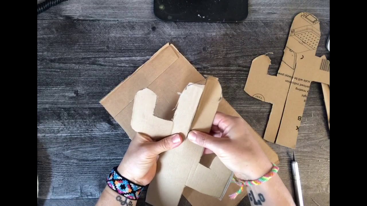 Paint Along Cardboard Cactus