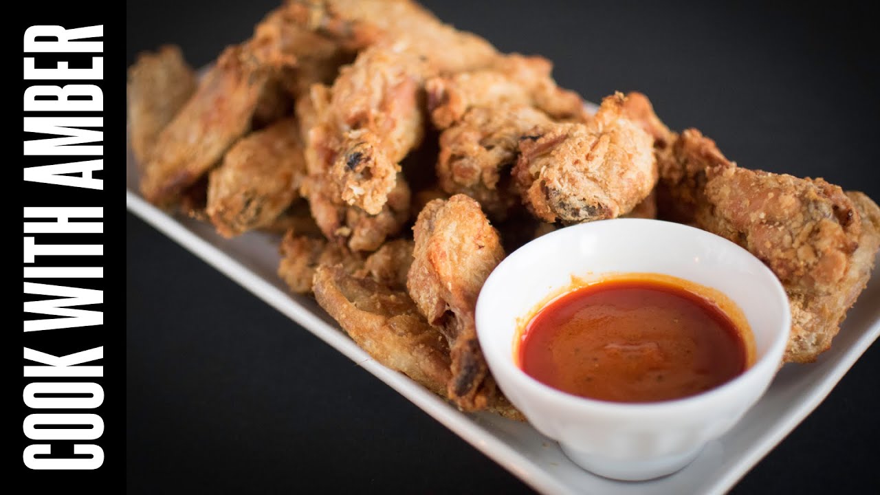 Superbowl Crispy Baked Chicken Wings with Buffalo Sauce | Cook With Amber