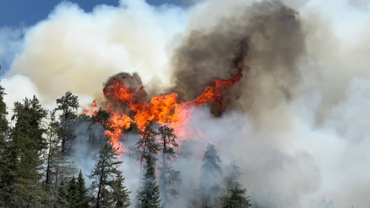**REPOST** AMAZING FOOTAGE OF A FOREST FIRE OUTSIDE OF A TOWN CALLED WHITE RIVER IN NORTHERN ONTARIO