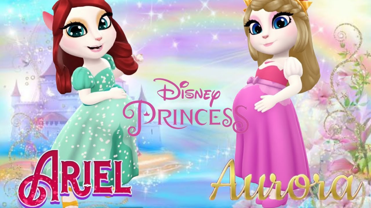My Talking Angela 2: PREGNANT Ariel vs Aurora! 🧜‍♀️👑 New Update Cosplay! |