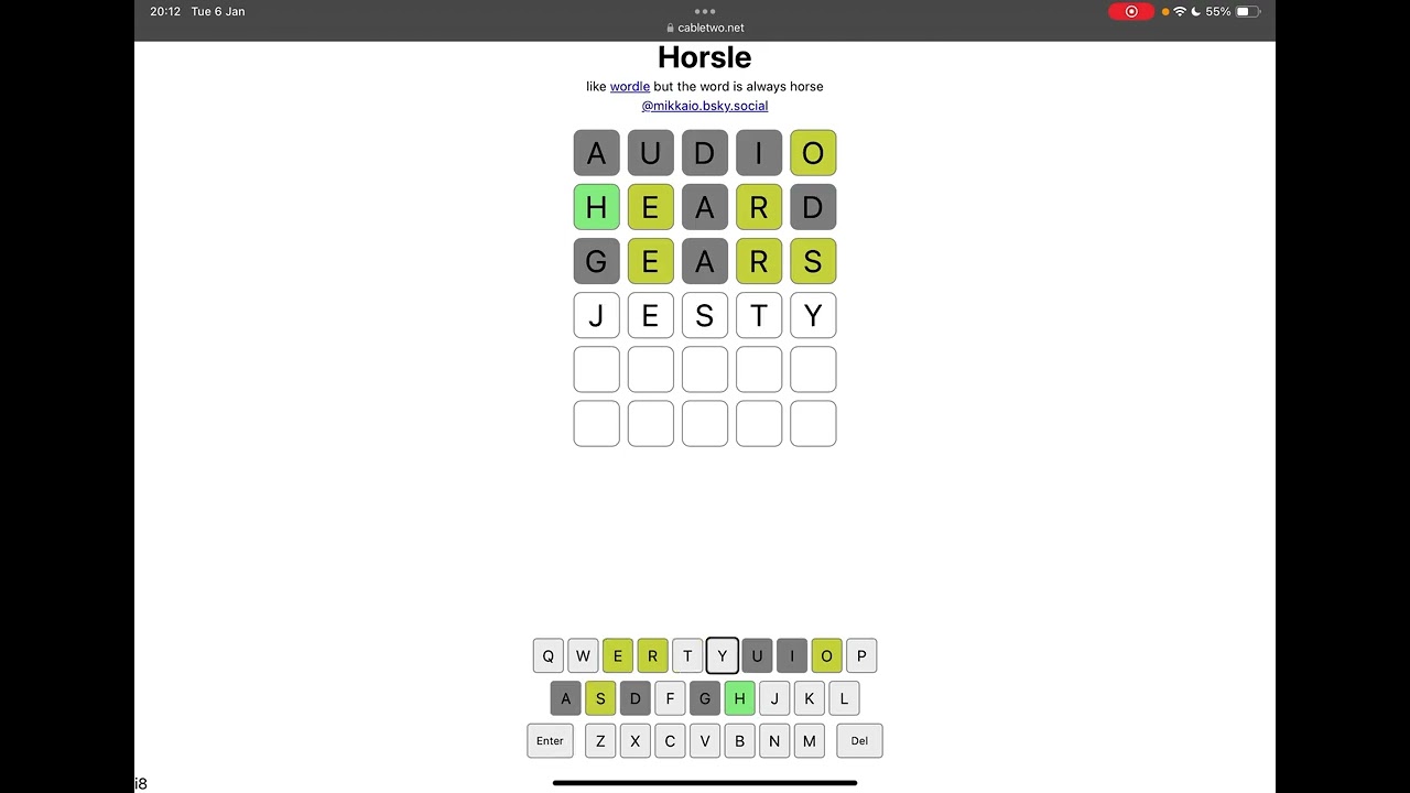 Day 5 of trying to complete Horsle: I’m going to Yugoslavia!
