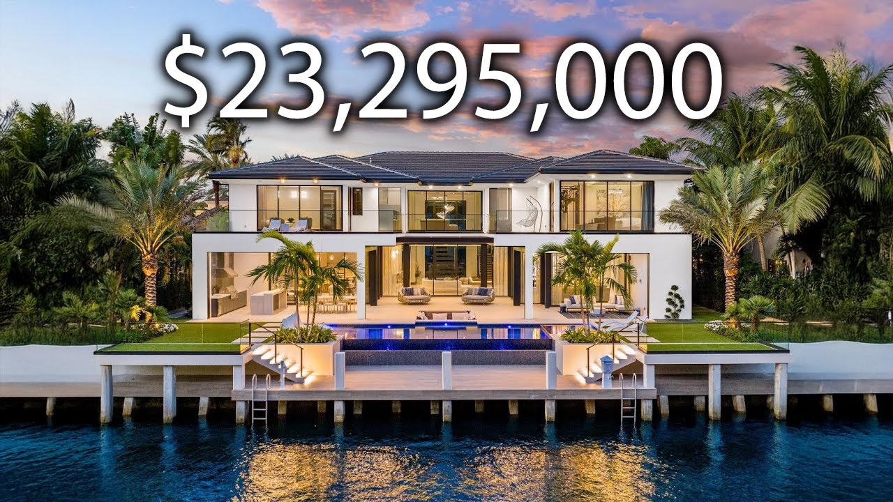 Inside a $23,295,000 Florida MEGA MANSION FOR SALE with SPA, GYM, ELEVATOR & BAR in BOCA RATON, FL