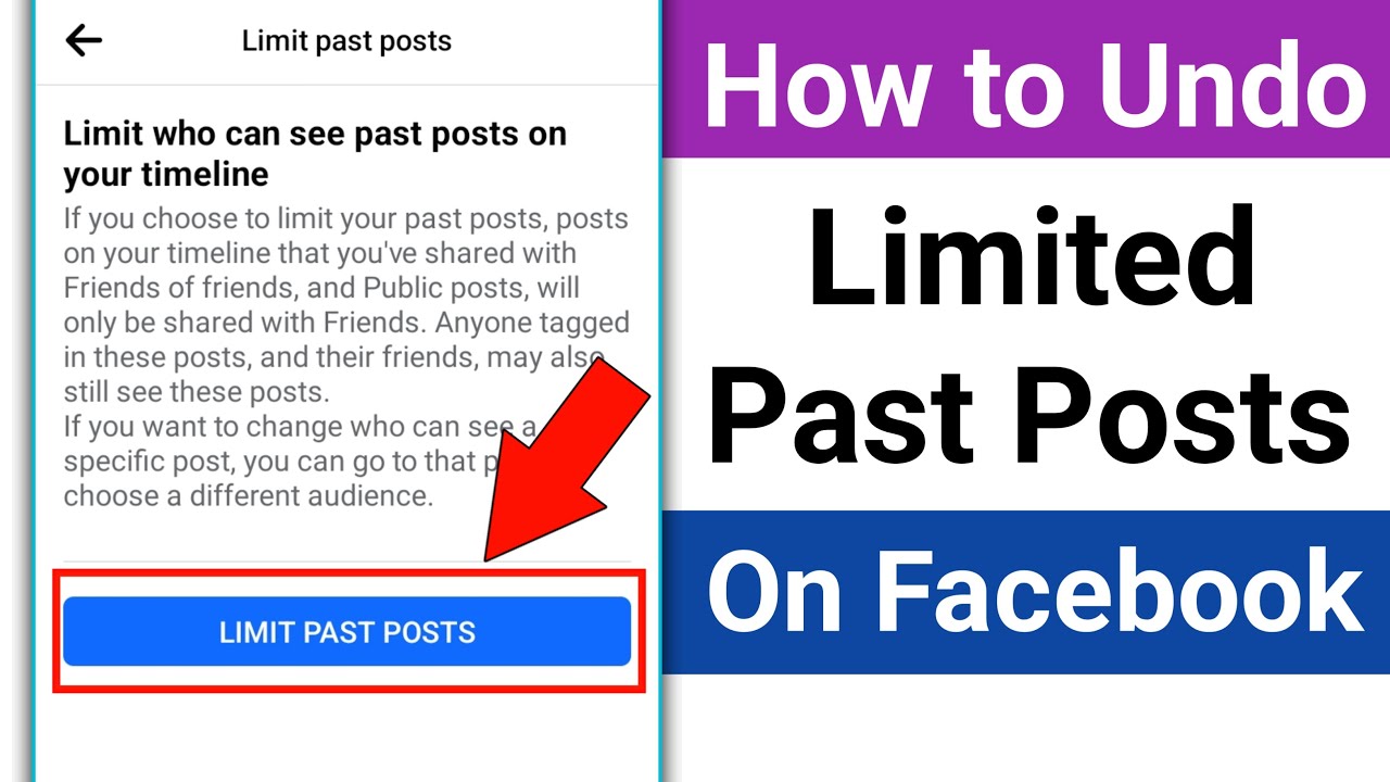How to Undo Limited Past Posts On Facebook। Undo Facebook Limited Old Post (New Update)