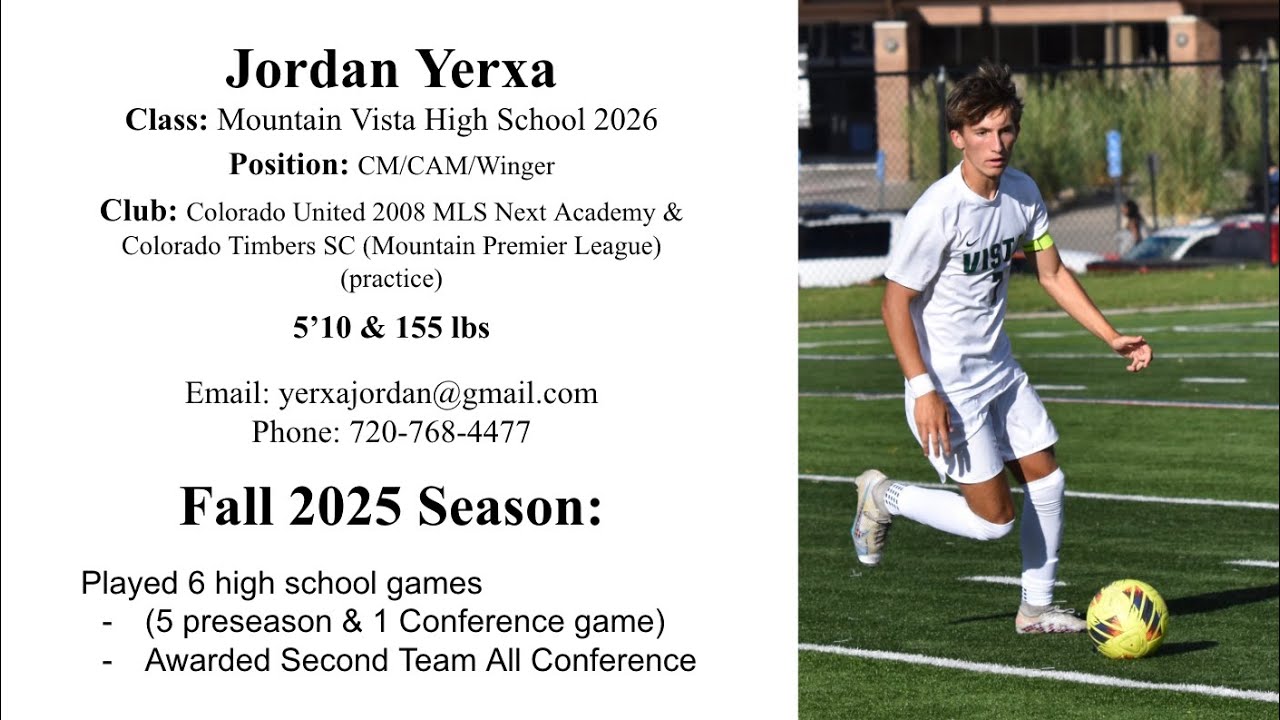 Fall 2025 (Senior Highlights) JORDAN YERXA