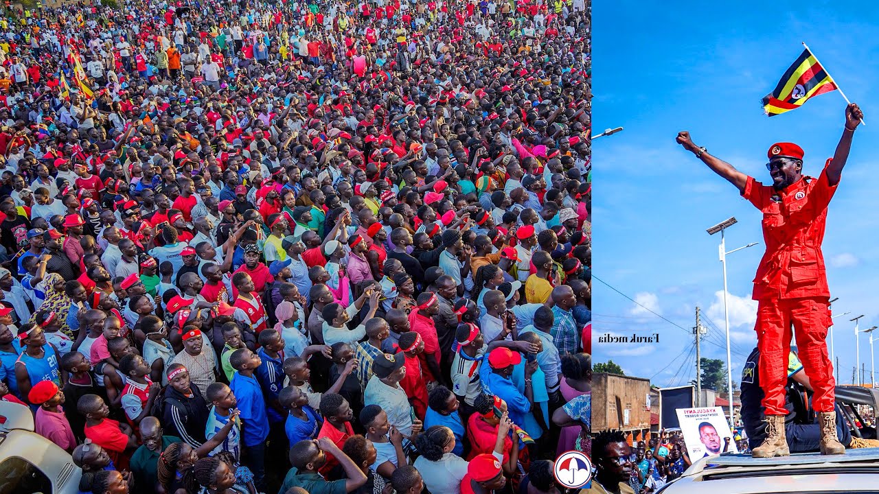 Unexpected Turn at Kigumba: Massive Crowds Overwhelm Police as Bobi Wine Heads to Kiryandongo