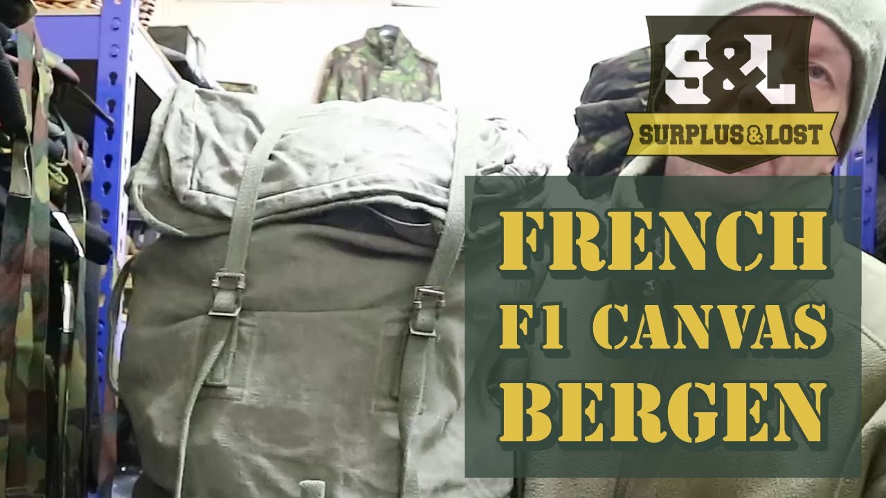 French F1 Vintage Canvas Rucksack