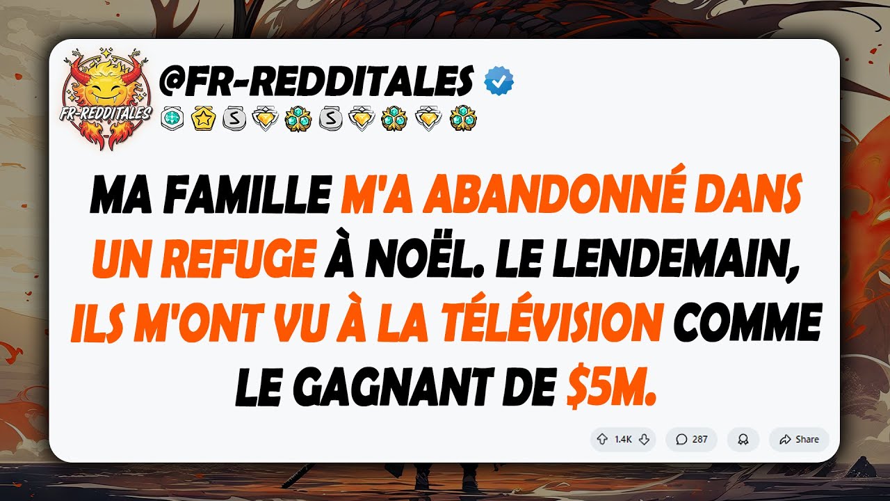Ma famille m'a abandonné dans un refuge la veille de Noël. Le lendemain, ils m'ont vu à la TV...