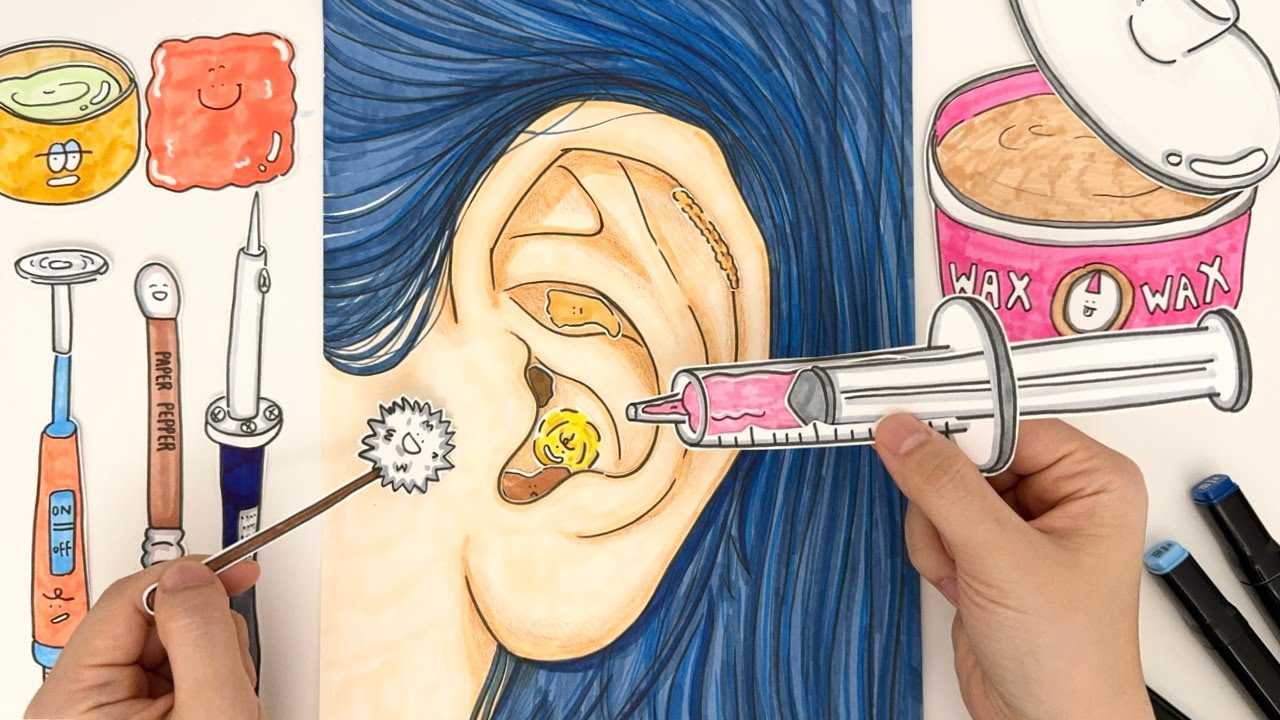 [🚀paper ASMR] 귀청소 & 마사지, 인이어 커스텀 👂 Ear cleaning and Massage! 🔇No music 종이놀이 paper pepper