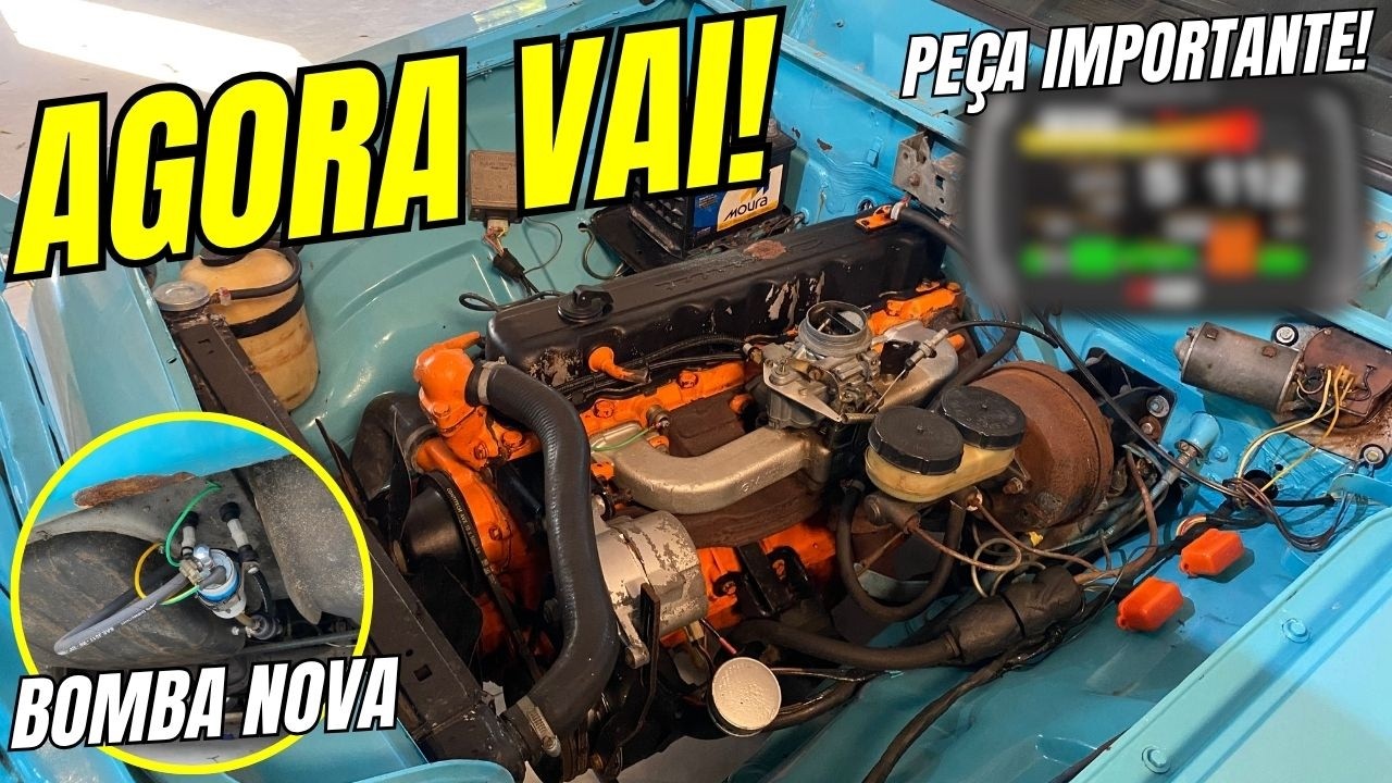 FIM DO CARBURADOR! Instalei bomba de Mercedes na Caravan 6 cil