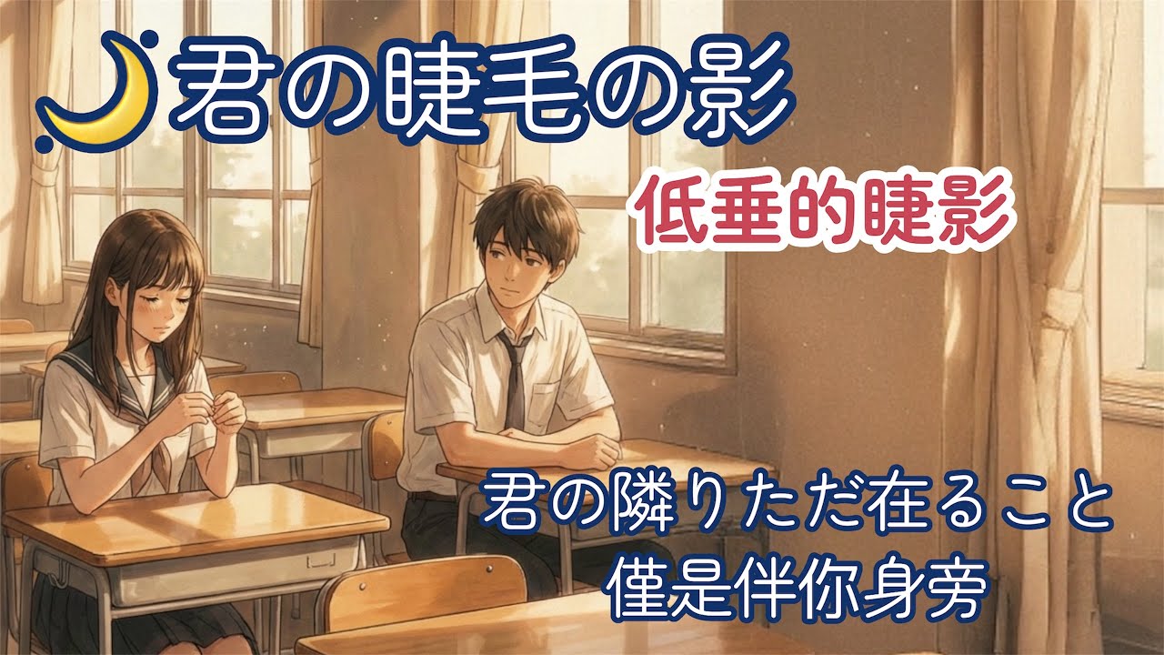 🌙日系深夜靜寂 BGM《俯く君の睫毛の影 你低垂的睫影》君の隣りただ在ること‧僅是伴你身旁｜豎屏中字
