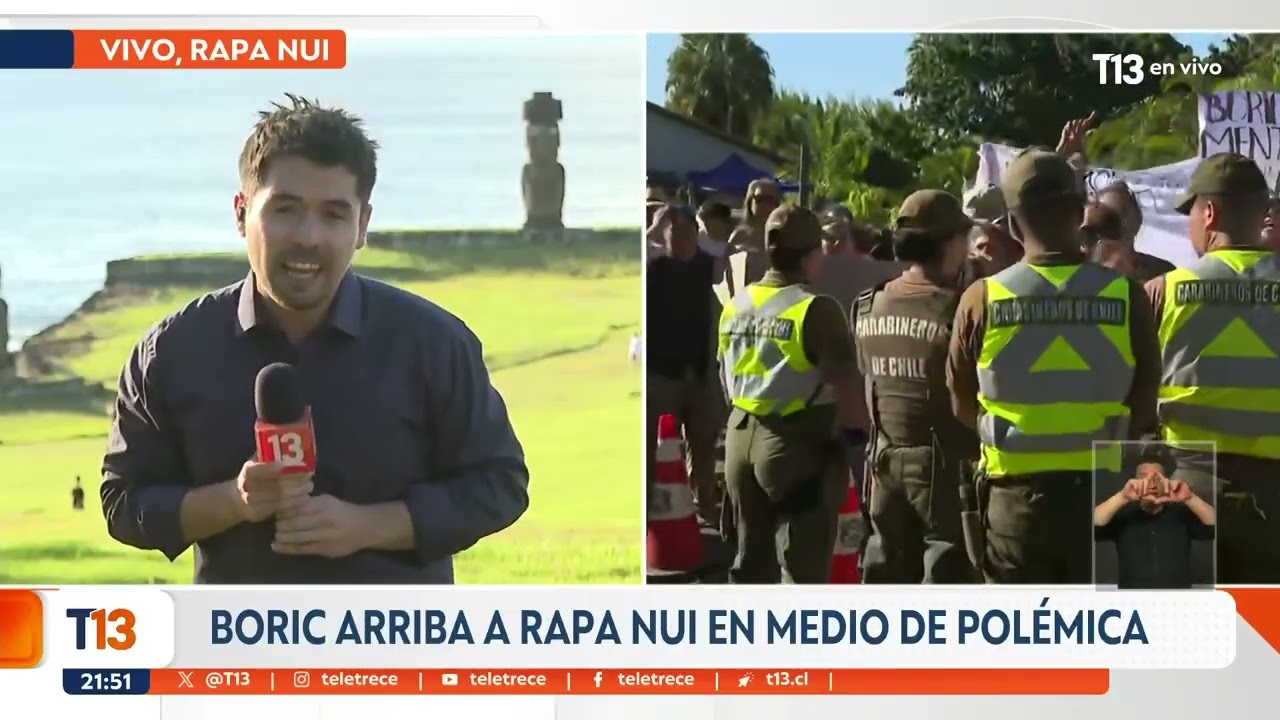 Presidente Boric arriba a Rapa Nui en medio de polémica