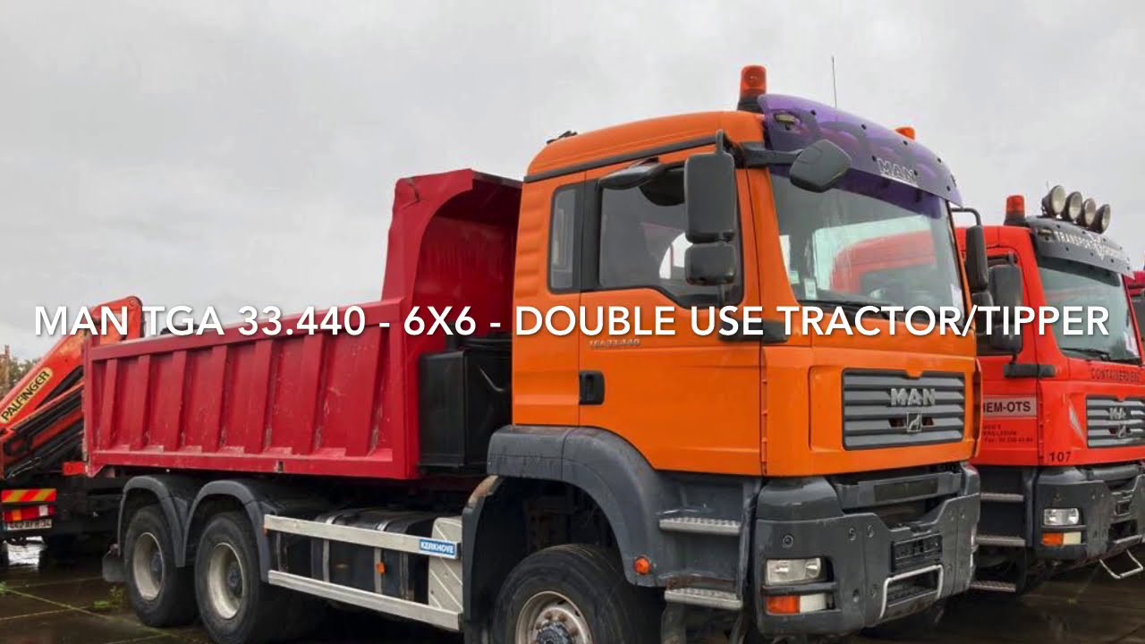 Degroote Trucks: MAN TGA 33.440 - 6x6 - tractor/tipper double use for sale