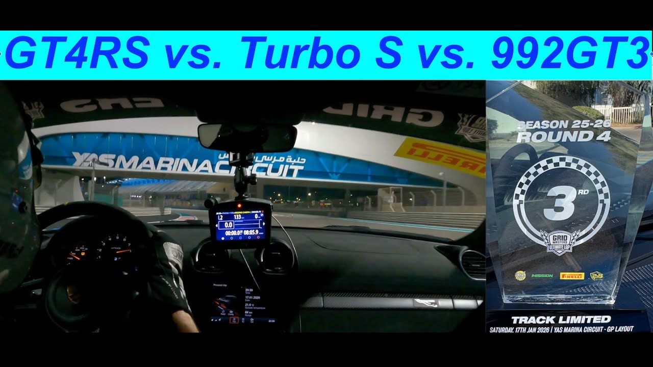 GT4RS Taking On 992TurboS, 992GT3s @YAS MARINA CIRCUIT Full GP (with No Chicane)?